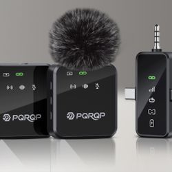 Microphone for iPhone/Android/Camera, Wireless Microphones, 328ft Transmission, 18H Battery Life