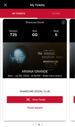 2x Ariana Grande Eternal Sunshine Tour Tickets Atlanta 07/06 $700 EACH