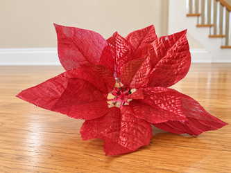 ~10" Large Red Poinsettia Clip - Beautiful Christmas Décor $6 OBO