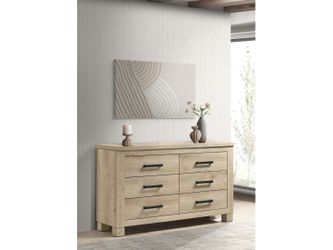 Oakglen Weathered Oak 6-drawer Bedroom Dresser