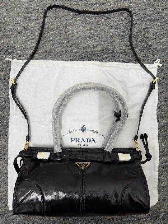 PRADA SOFT LUX Tote shoulder crossbody Bag Medium