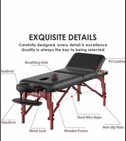 CLORIS 84" Professional Massage Table Portable 3 Folding Lightweight Facial Salon Spa Tattoo Bed Hei