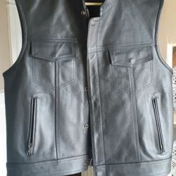 Leather Motorcycle Vest