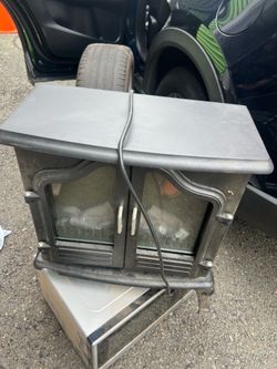 Electric Fireplace Heater Stove – Black
