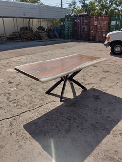 Custom Table Wood From Costa Rica White Epoxy