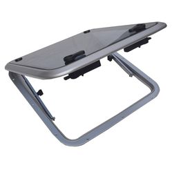 Square Deck Marine Hatch - Anodized Aluminum Hatch with Tempered Glass for Boat/Yacht/RV