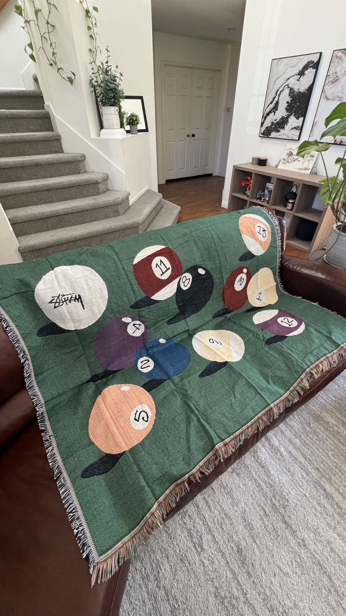 Stussy 8 Ball Throw Blanket