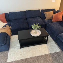 New HUGE Dark Blue Sectional 