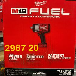 Milwaukee New 1/2” High Torque Impact Wrench M18 Fuel - New Generation 