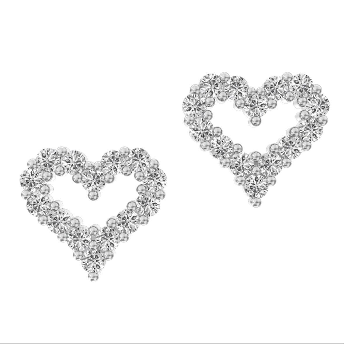 Heart Shape Diamond Earrings