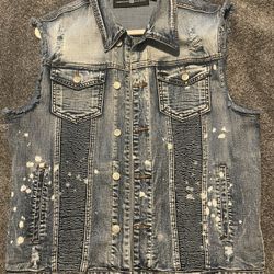 Heavy Denim Jester Vest