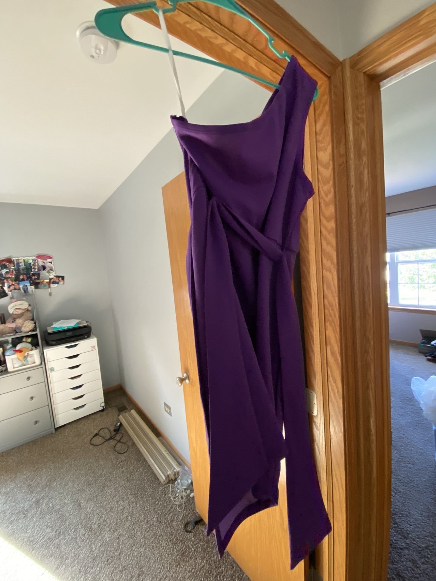 Purple One Shoulder Dress