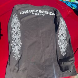 Grey New Chrome Hearts Long Sleeve Size Large 
