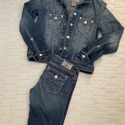 unisex denim suit for sale authentic True Religion Brand 
