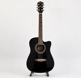 Ibanez Black Acoustic-Electric Cutaway Guitar