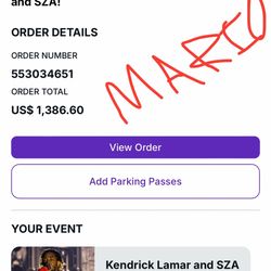 May 21st Kendrick and Sza Tickets 