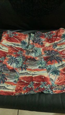 Nalu Wahine Aloha Hawaiian Pants pockets drawsting wide leg size Small
