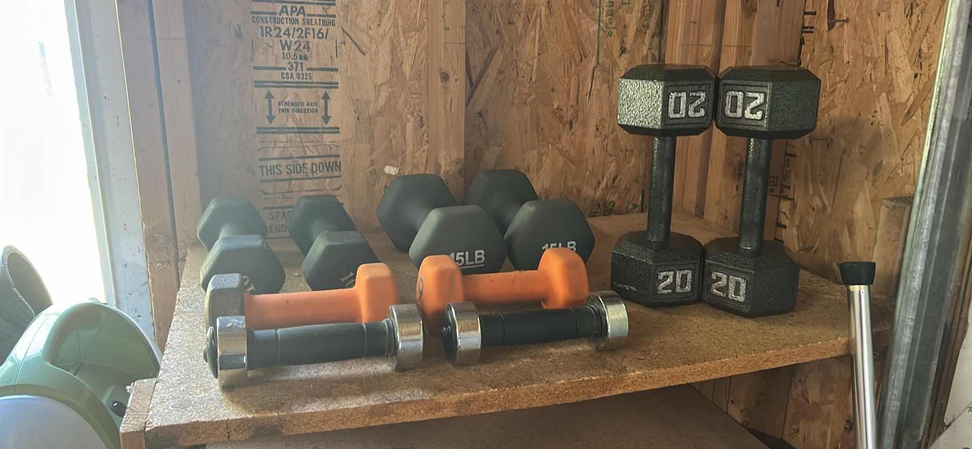 dumbbells (read below)