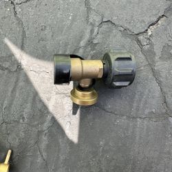 Propane Tank Gauge Brass Adapter w/Gas Pressure Level Meter Indicator