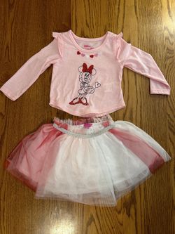 Girls 18mt Disney Junior Long Sleeve Shirt and Tutu Skirt 