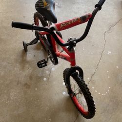 Next Rocket Boys bicycle with training wheels