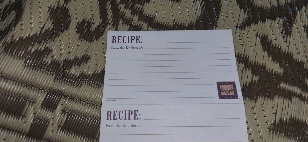 6 Vintage Recipe From The Kitchen Of Blank Notecards