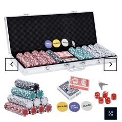 Gambling Casino Size Chip Dice Gamble Poker Game Set with Carry Case (Set of 500/1000)