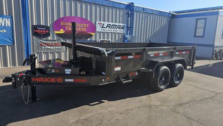 2026 MaxxD DTX 7x14x2 8k Axle Dump Trailer 16k GVWR 24k Hydraulic Wireless Remote 