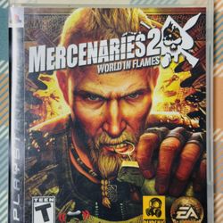 Mercenaries 2 World in Flames (Sony PlayStation 3, 2008) Tested With Manual