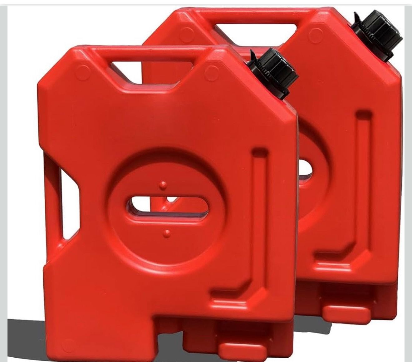 2 Gallon Cans, Transfer Tank,Storage Container fit for Most Cars, Motorcycle,Truck, Small size boat, Red,2pcs (2 pcs)