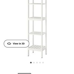 White IKEA Storage Shelves