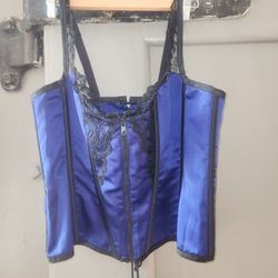 Torrid Cobalt Blue Sweetheart Corset Bustier 