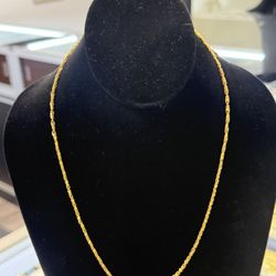 24k bhat chain 19.4 g 22 inches 2.5mm