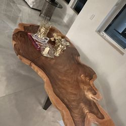 Real wood coffee table