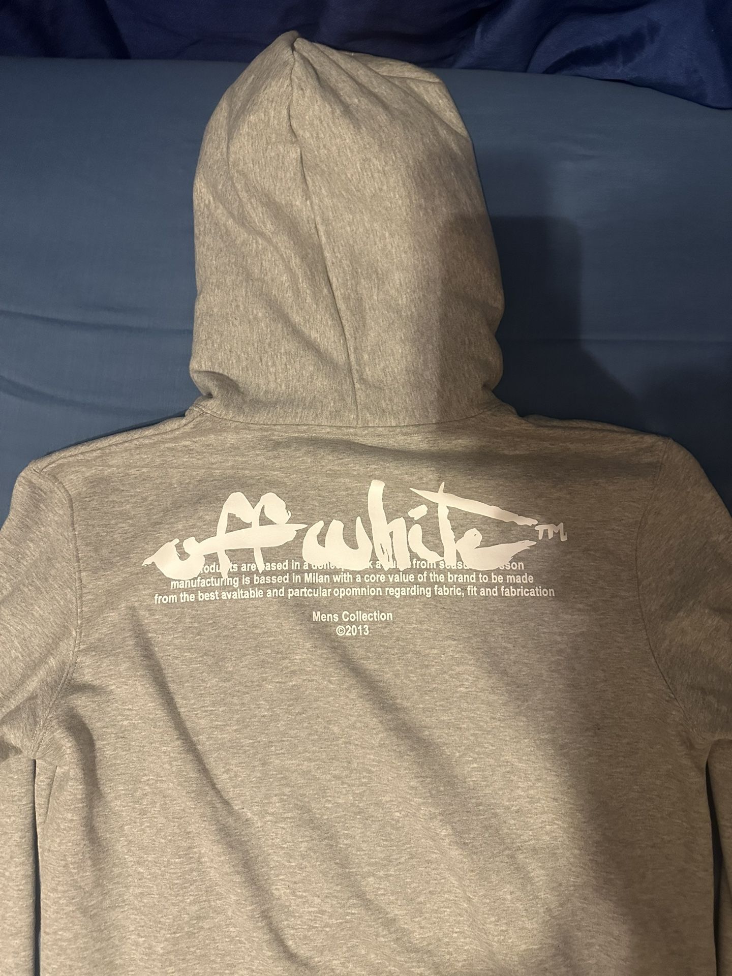 Shop Off-White Paint Script Over Skate Hoodie