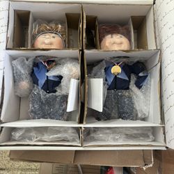 Cabbage Patch Kids Danbury Mint Kewpie Porcelain Dolls