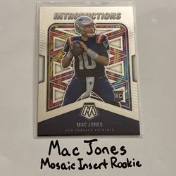 Mac Jones San Francisco 49ers QB Mosaic Short Print Insert Rookie Card.