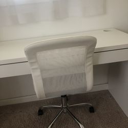 White Desk And Office Chair
