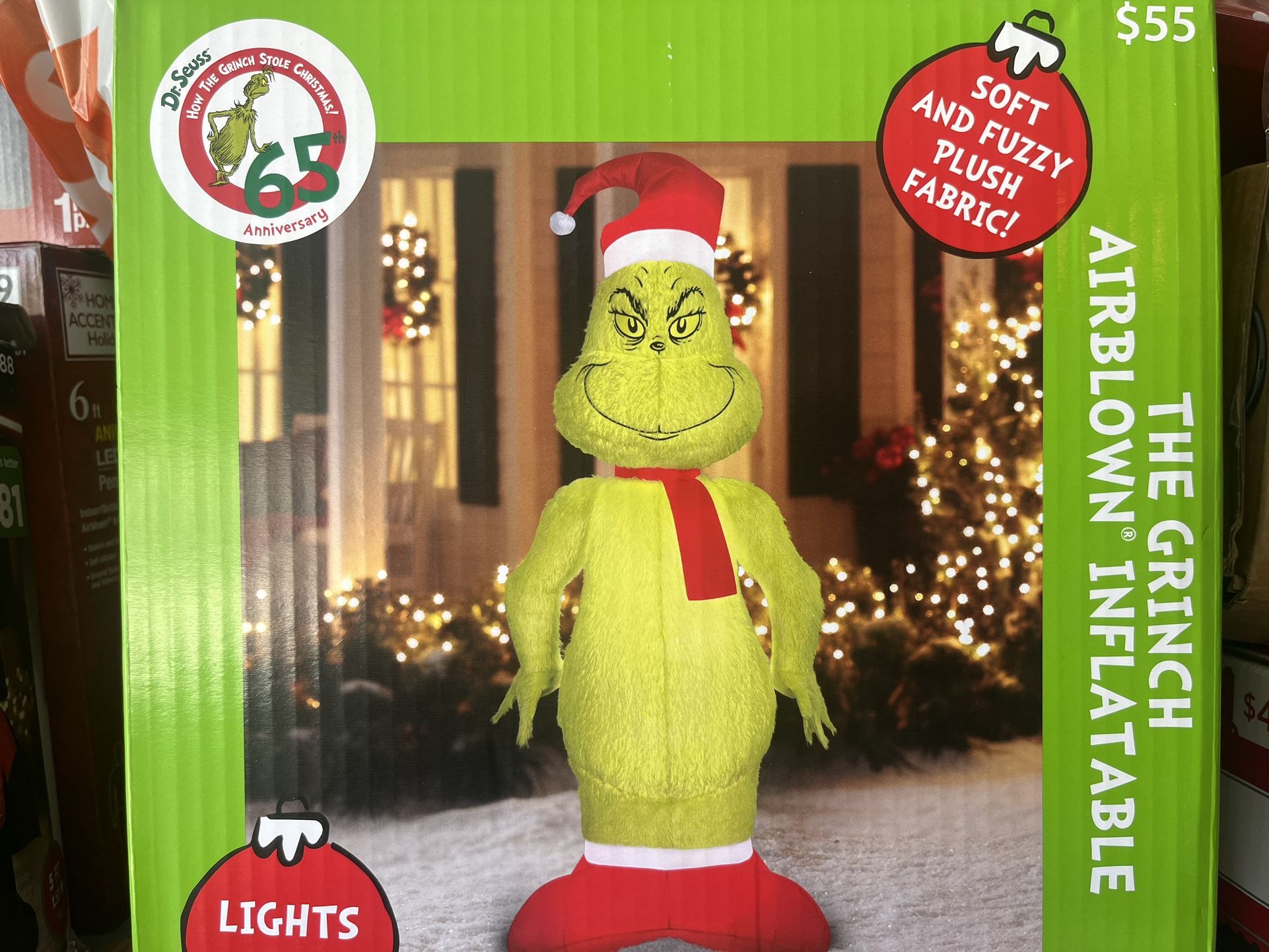 The Grinch Fuzzy Christmas Inflatable 6.5ft