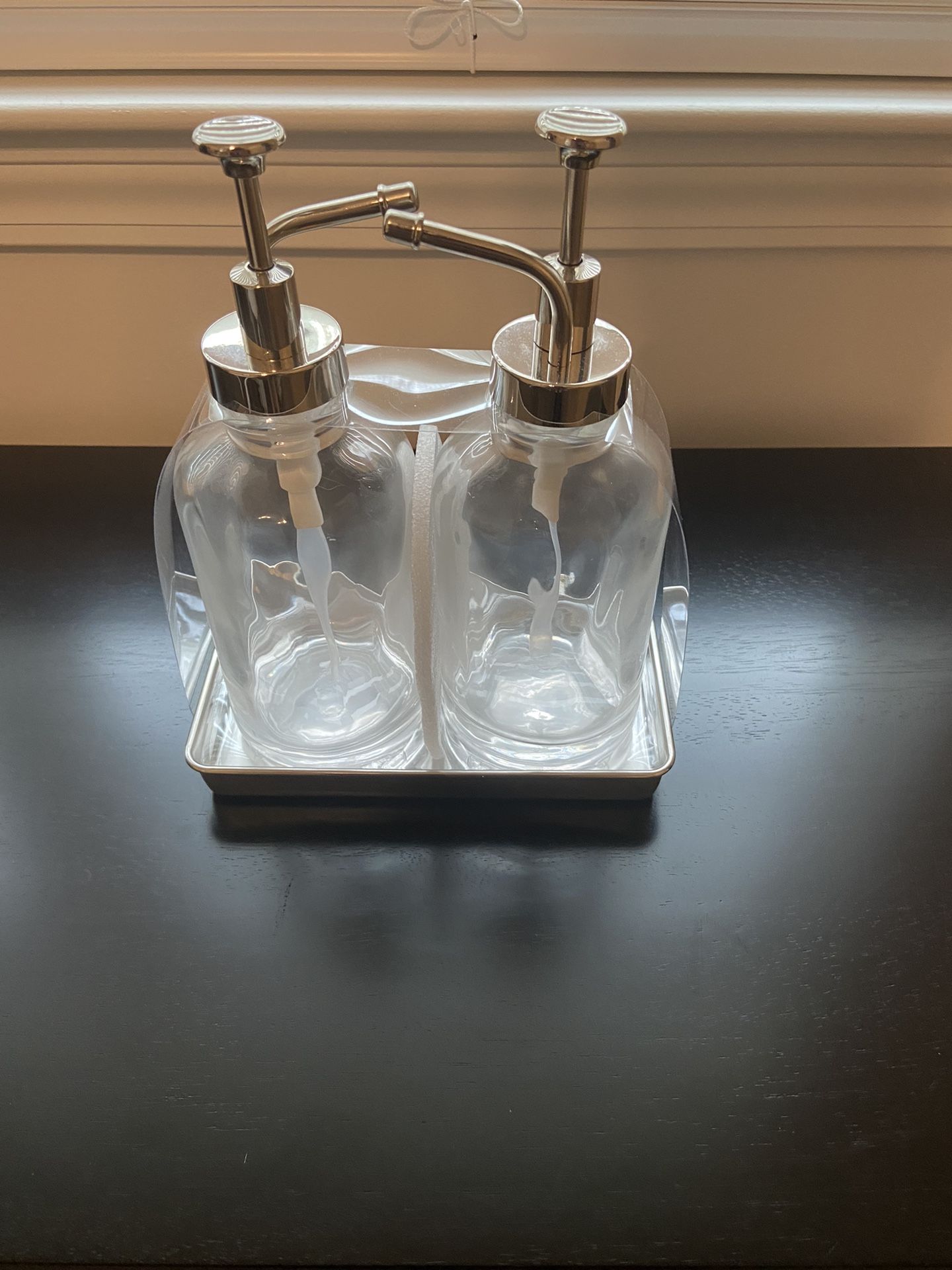 Double Soap Pump Oil Can Clear - Threshold