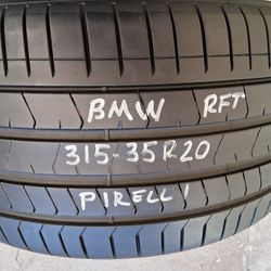 BMW 1 RUN FLAT TIRE 315-35R20(110 W)PIRELLI P ZERO PZ4 RSC *TREAD 90% $250.00 INSTALL 