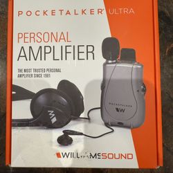 NEW Williams Sound Pocketalker Ultra Personal Amplifier – Sealed (Box Has Minor Damage)