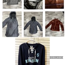 4 Women’s jacket/sweatshirt bundle+Seattle Team Apparel 
