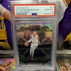 2023 Select Rookie Victor Wembanyama Silver Prizm PSA 10