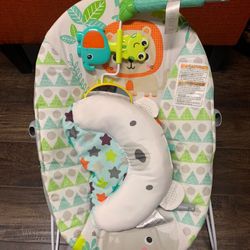 Bright Starts Playful Baby Bouncer Chair With Activity Bar 