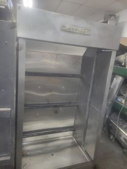 Attias Rotisserie Chicken Machine 7 Spits -GAS-Refurbished Holds 28-35 Chciken  