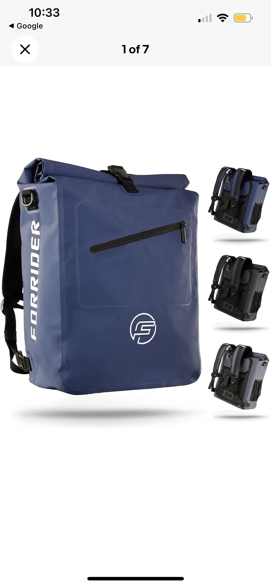 Forrider 3in1 Bike Bag Bicycle Panniers Rear Rack with Backpack Waterproof