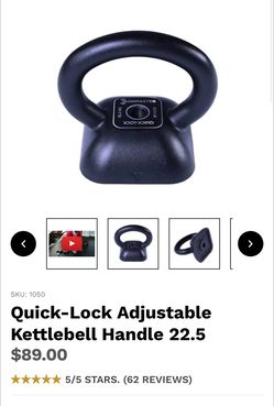 Ironmaster Quick-Lock Adjustable Kettlebell Handle 22.5 lb