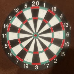 Double-Sided Dart Board Set with Bullseye and Classic Numbered Target