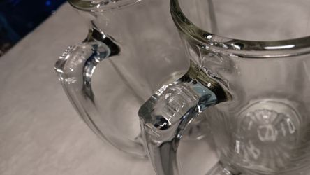 16oz Clear Glass Beer Mugs